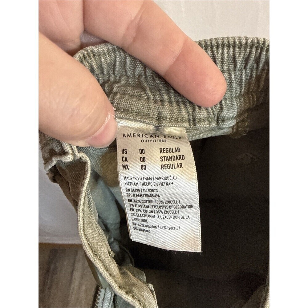 Women’s American Eagle Green Cargo Pants Size 00 Preowned - Picture 11 of 13